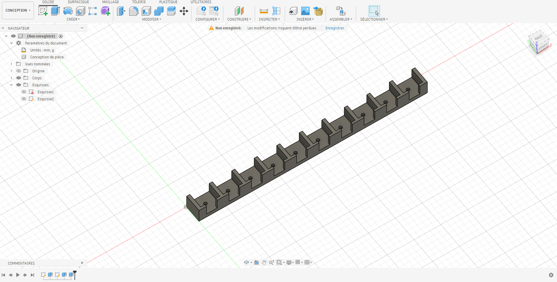 Modélisation 3D sur logiciel CAO